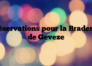 Réservations pour la Braderie de Geveze